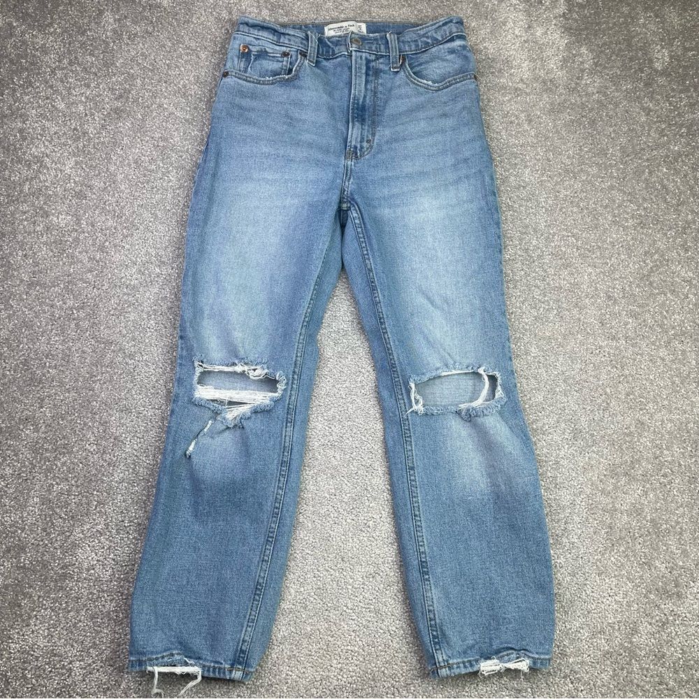 Abercrombie & Fitch Jeans Women's 27 Short Blue Ankle Straight Ultra High Rise